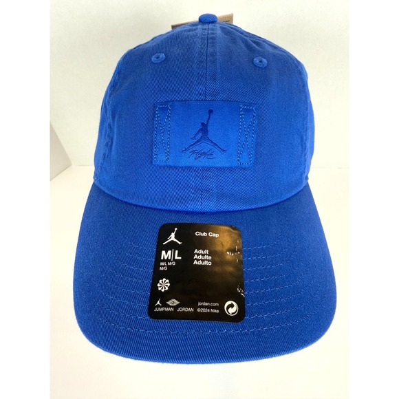 Nike‎ Jordan Club Cap Blue Jumpman Logo Unisex Organic Cotton FD5181-480 Sz M-L - Picture 1 of 5